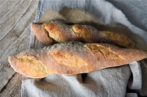 Pastýřská bageta ze směsi Pastýřský chléb.