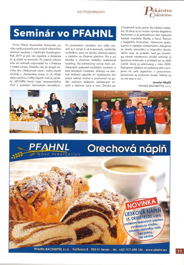 SEMINÁR s bowlingom VO PFAHNL